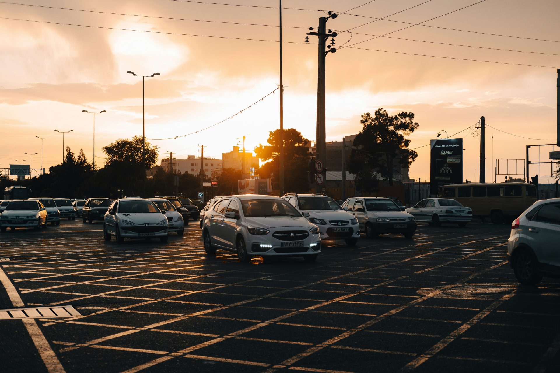 a bunch of cars that are sitting in the street